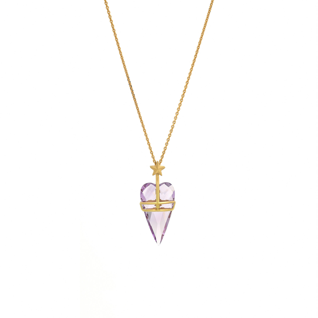 Audrey Kette Amethyst Herz