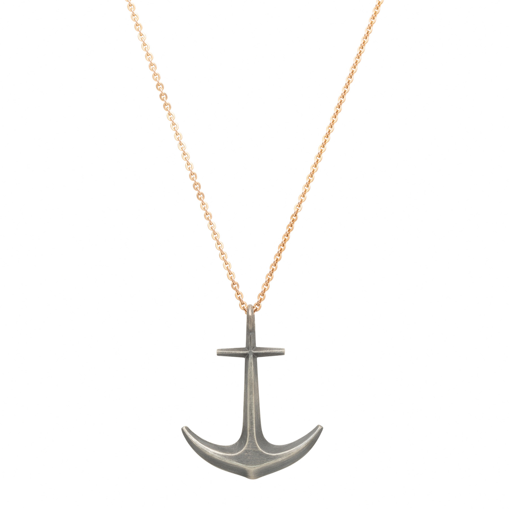 Anker Luminary groß Sterling Silber geschwärzt