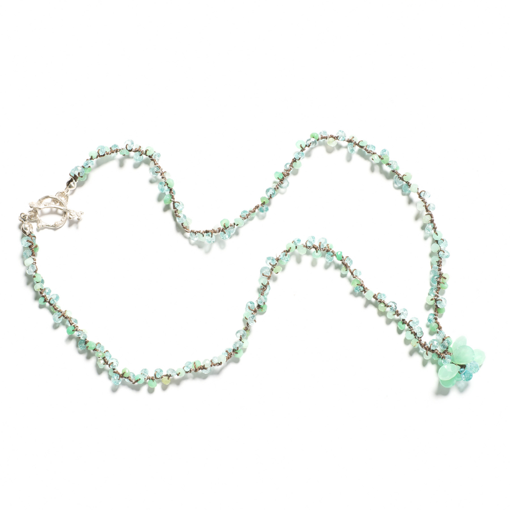 Edelstein Kette Poesie Chrysopras