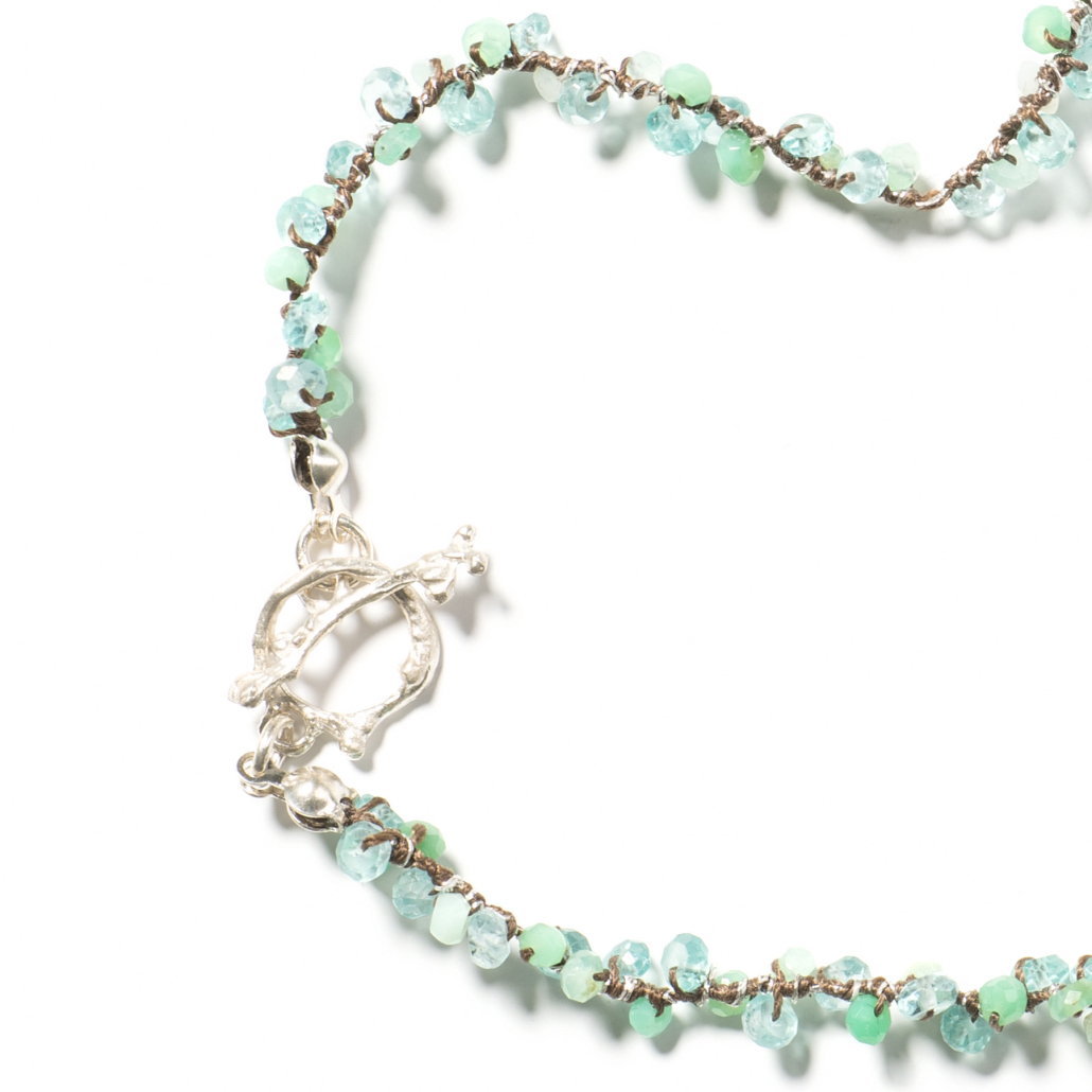 Edelstein Kette Poesie Chrysopras