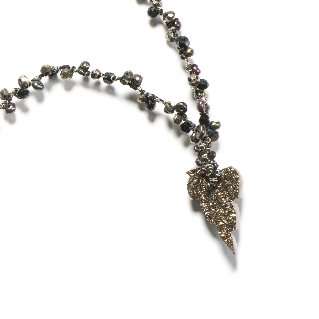 Edelstein Kette Poesie Engelsflügel
