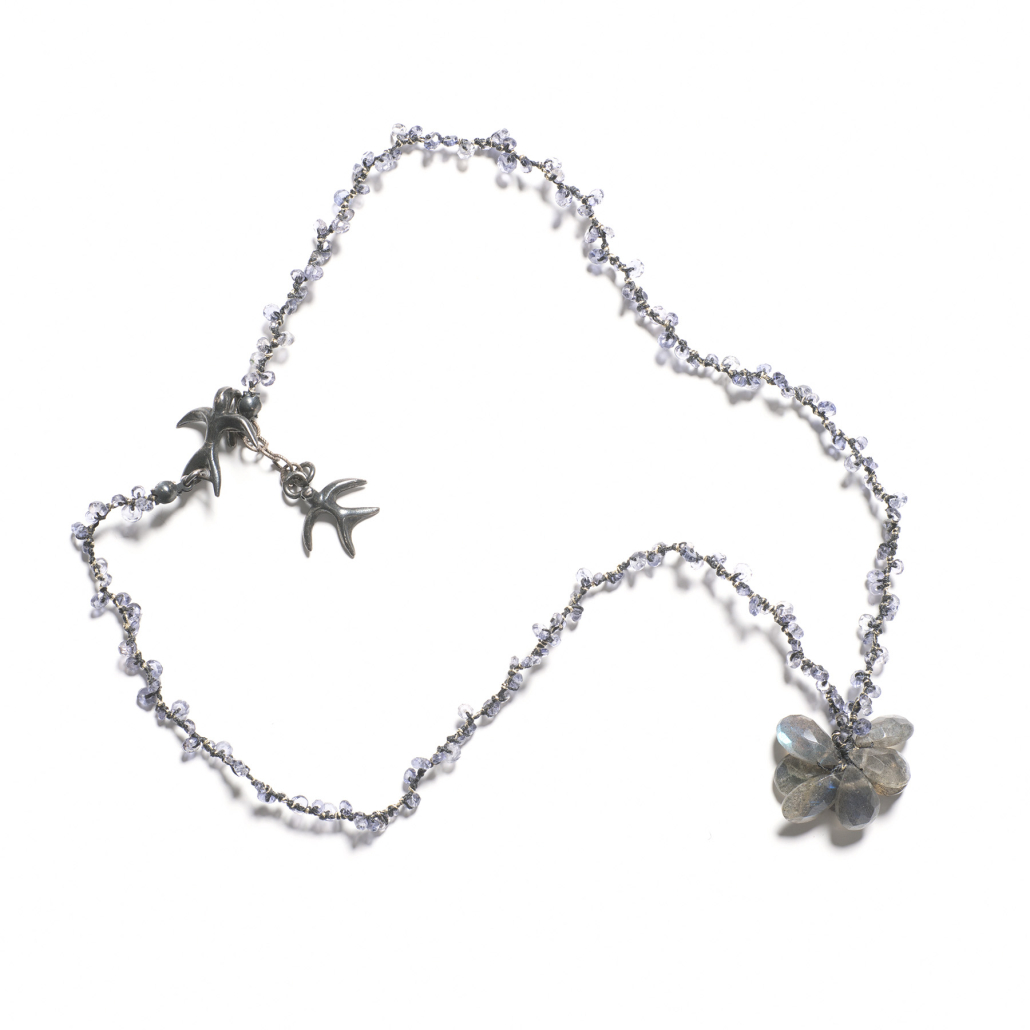 Edelstein Kette Poesie Feueropal