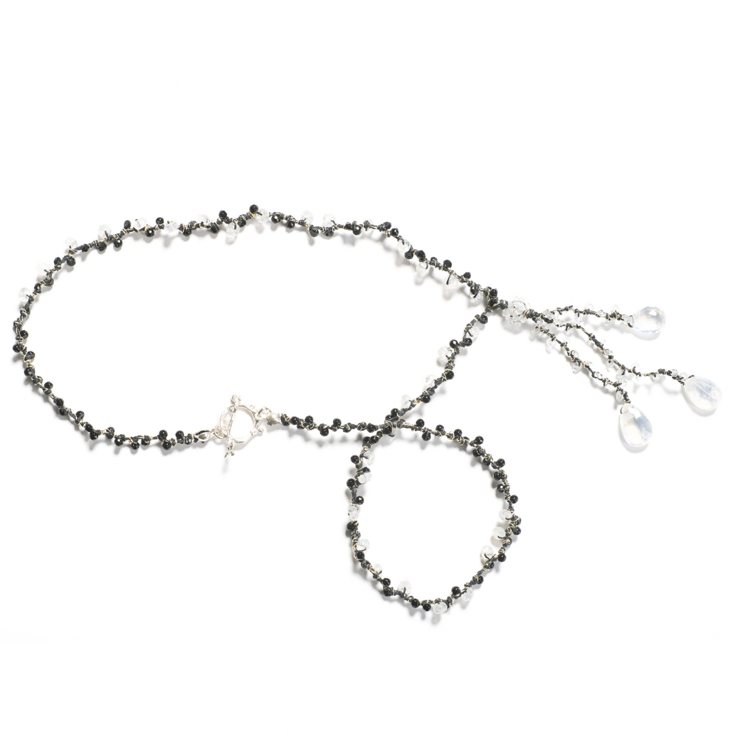 Edelstein Kette Poesie Mondstein