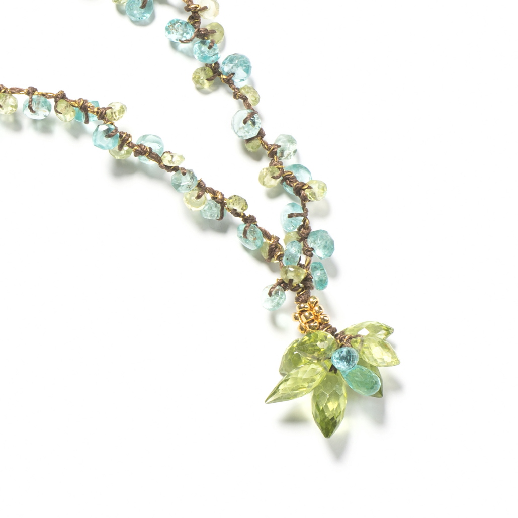 Edelstein Kette Poesie Peridot
