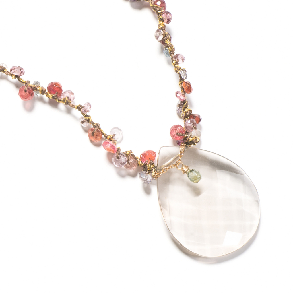 Edelstein Kette Poesie Rauchquarz