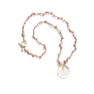 Edelstein Kette Poesie Rauchquarz