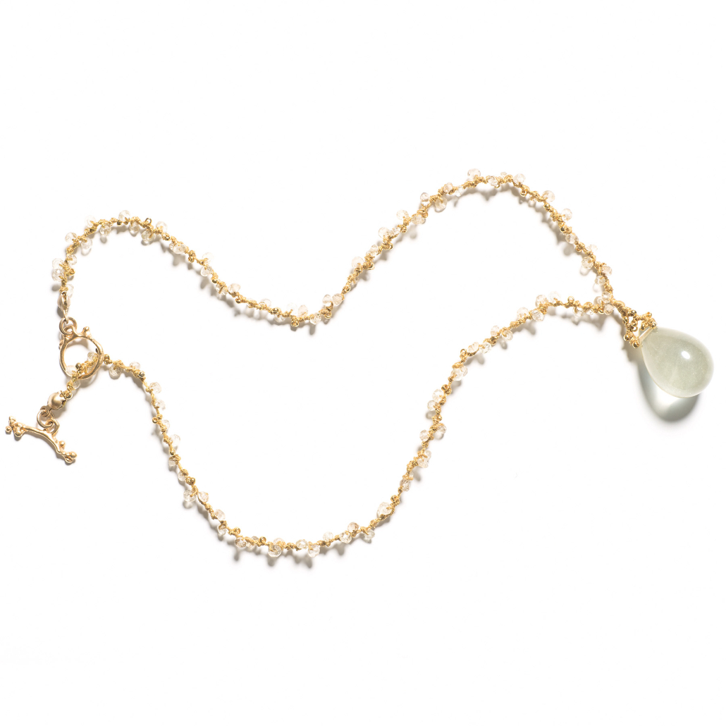 Edelstein Kette Poesie Zitronenquarz