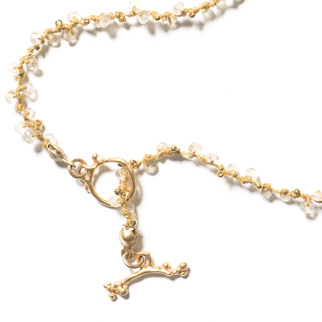 Edelstein Kette Poesie Zitronenquarz