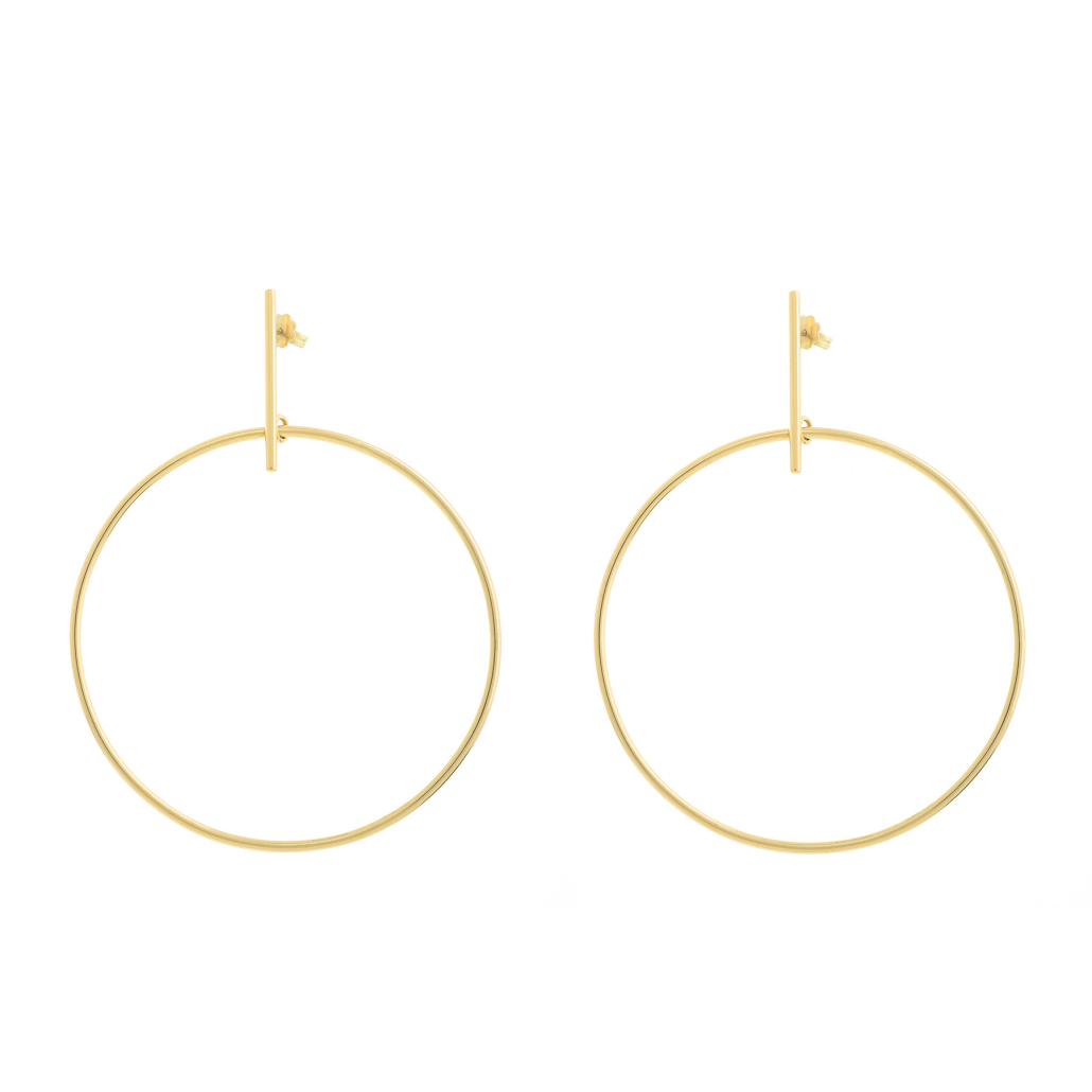 Ohrringe Woop groß Gelbgold