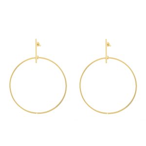 Ohrringe Woop groß Gelbgold mit Brillanten