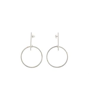 Ohrringe Woop klein mit 8 zimt Brillanten Sterling Silber